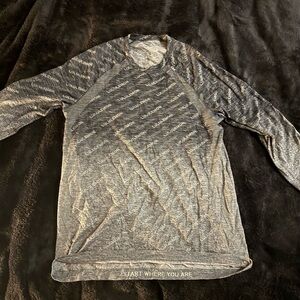 Lululemon black/grey Long Sleeve metal vent tech.